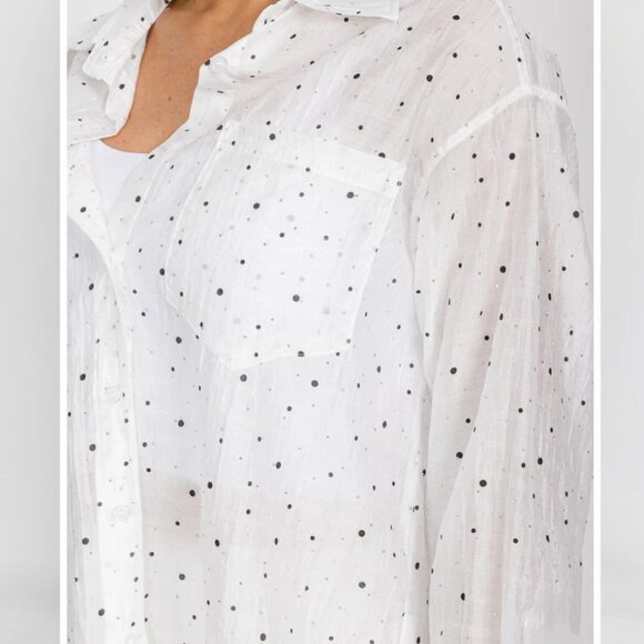 Micro Polka Dot Top and Short Set - Picture 2 of 5